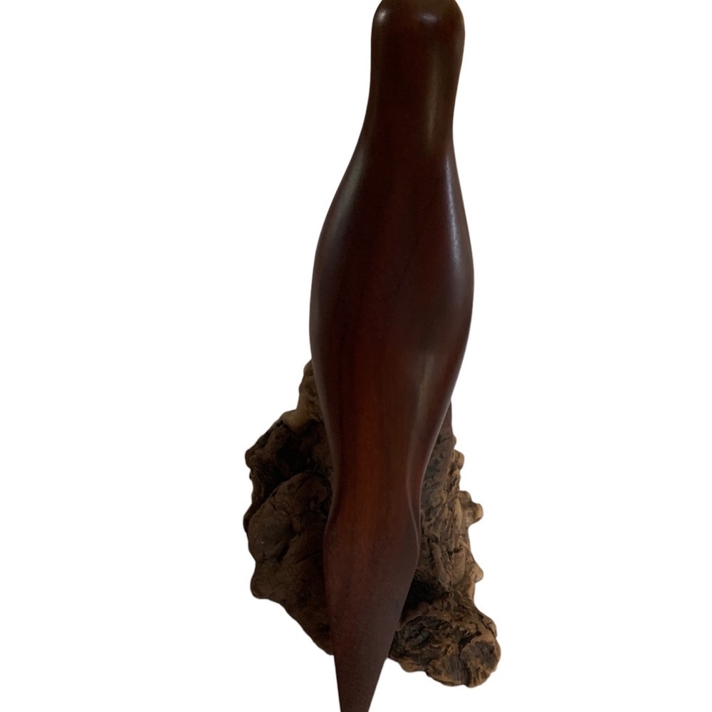 Vintage HMB Mourning Dove of Brazilian Tigerwood on Manzanita Root Burl by HMB - Picture 3 of 13